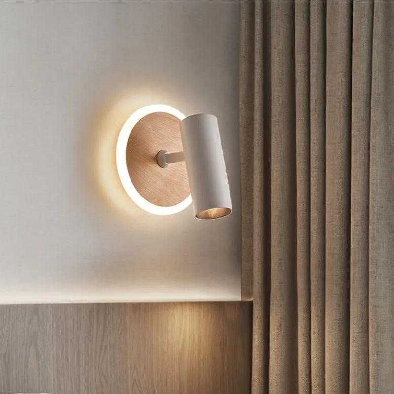 applique murale led pivotante projecteurs rotatifs ambiances chevet wabi-sabi - vue 2 sur 8