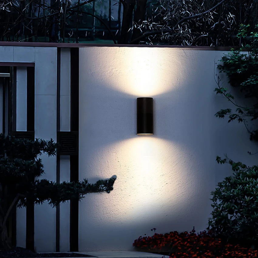 GU10 Base extérieure étanche appliques murales jardin porche éclairage mural applique murale LED en aluminium AC86-265 - vue 8 sur 10