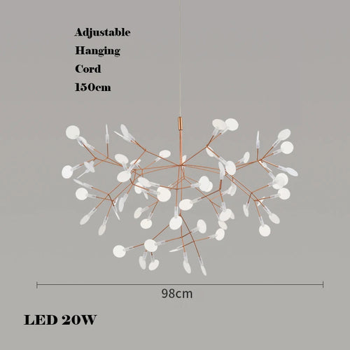 lustre LED créatif en acier inoxydable et acrylique pour décoration intérieure - vue 18 sur 18