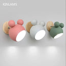 Modern wall lamp cartoon Mickey style colourful wall light macaron decorative bedside E27
