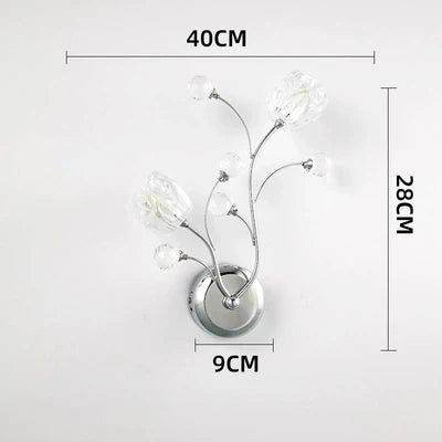 applique murale en cristal doré pour intérieur décoratif - vue 10 sur 11