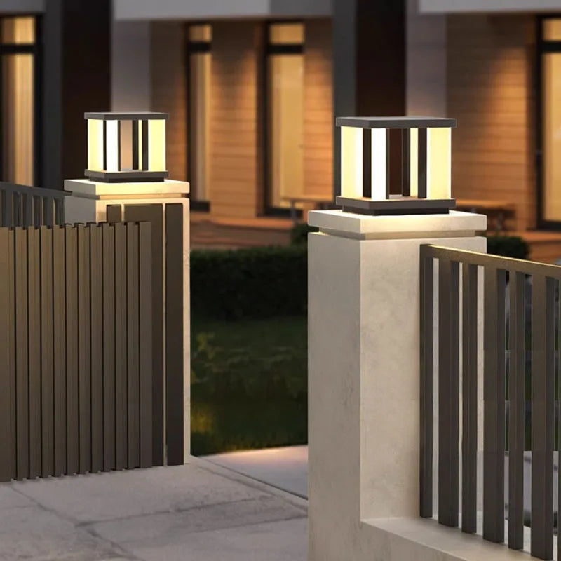 lampe de jardin solaire carrée pour extérieur décoratif - vue 3 sur 8