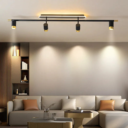 Lustre noir Led moderne intérieur - vue 2 sur 18