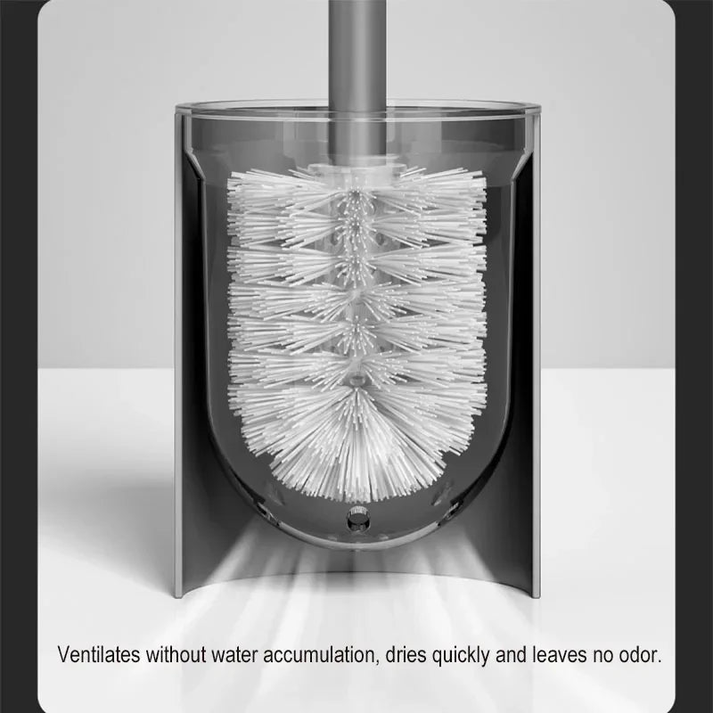 brosse de toilette murale en aluminium sans perforation sans angle mort - vue 5 sur 8