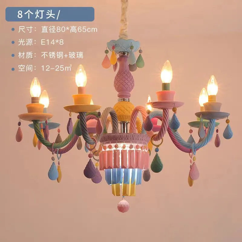 lustre arc-en-ciel en cristal design kawaii pour décoration chambre enfant - vue 11 sur 18