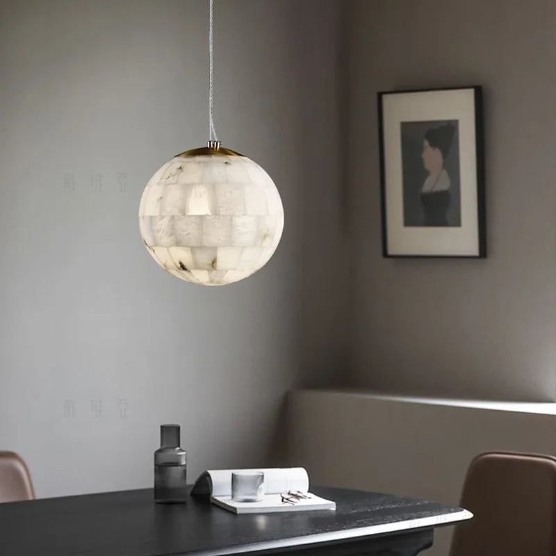 suspension en marbre naturel design moderne pour décoration intérieure - vue 4 sur 6