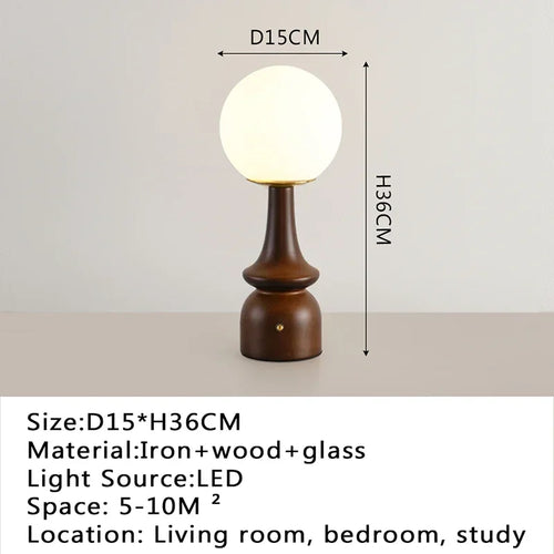 Modern desk lamp, retro creative living room, study room, villa, hotel bedroom, interior decoration, glossy LED bedside lamp - vue 9 sur 21
