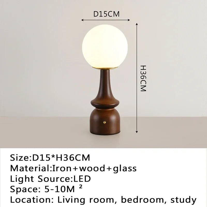Modern desk lamp, retro creative living room, study room, villa, hotel bedroom, interior decoration, glossy LED bedside lamp - vue 8 sur 21
