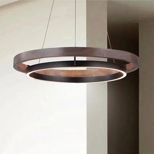 Decorative wooden chandelier for minimalist interior design