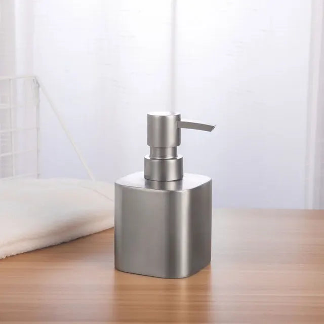 distributeur de savon en acier inoxydable pour salle de bain et accessoires - vue 2 sur 9