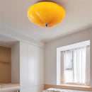 Retro LED minimalist orange pumpkin glass ceiling light for bedroom, hallway, entryway, study, or home decor