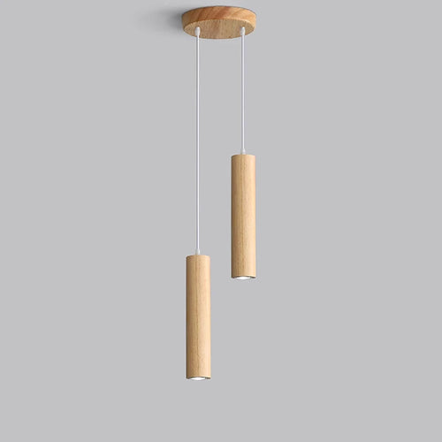 suspension modernes en bois avec éclairage led intérieur - vue 2 sur 8