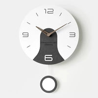 horloge murale silencieuse en bois massif design créatif