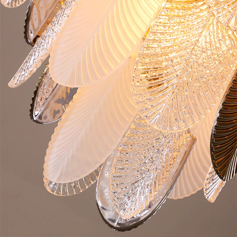 lustre suspension design led en verre acrylique luminaire - vue 6 sur 10