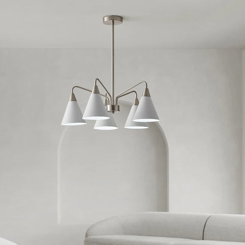 Medieval style retro iron chandelier for minimalist interior décor - vue 3 sur 8