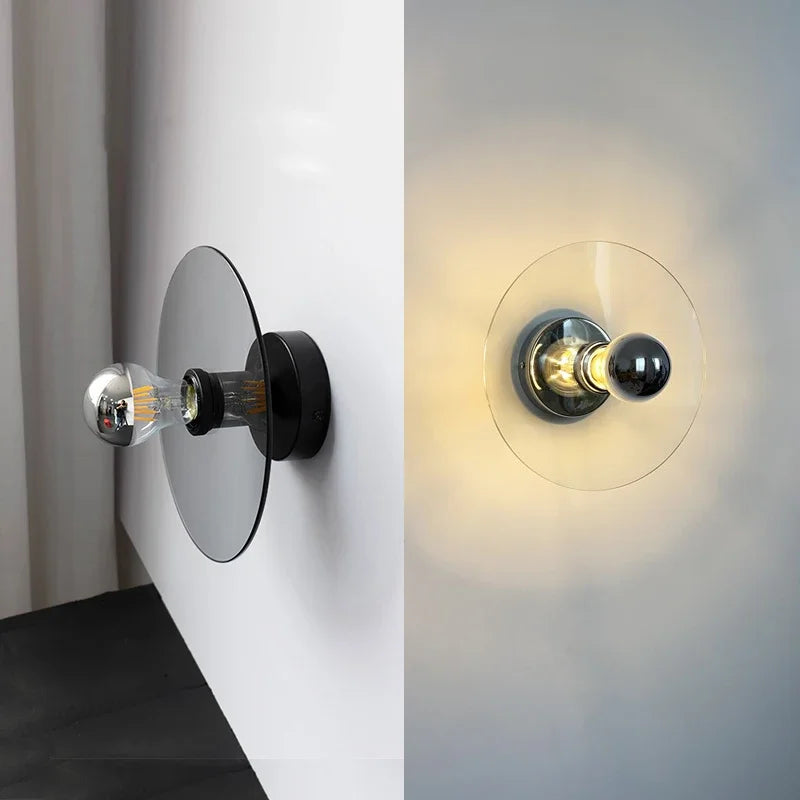 Minimalist nordic glass LED wall light - vue 3 sur 7