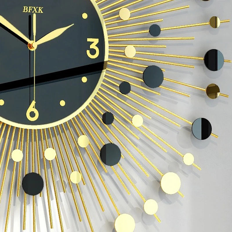 horloge murale luxe design créatif silencieuse pour décoration moderne - vue 7 sur 8