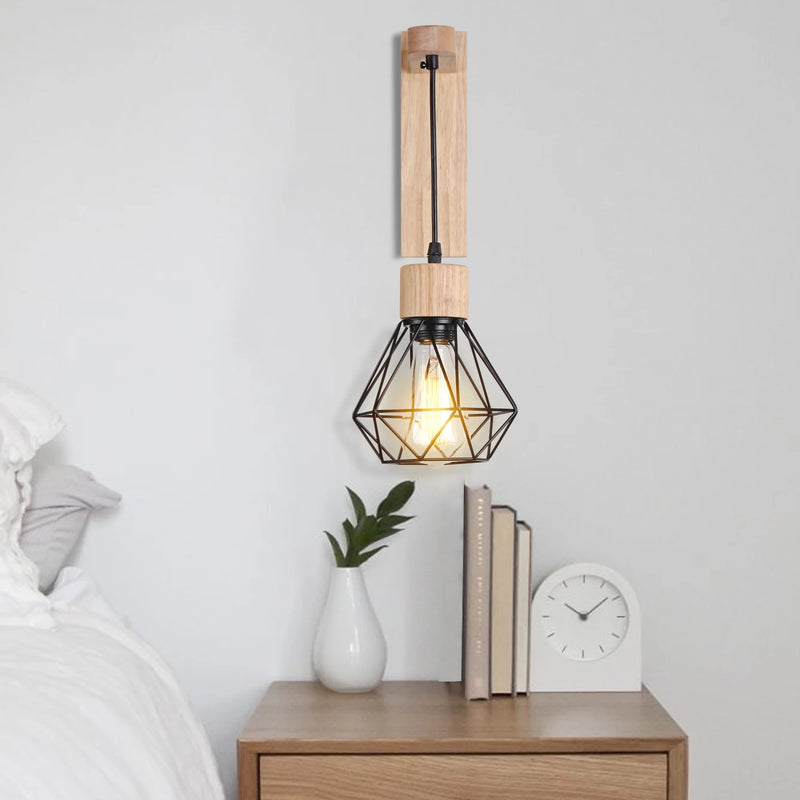 applique murale vintage industrielle suspendue rétro loft éclairage barre