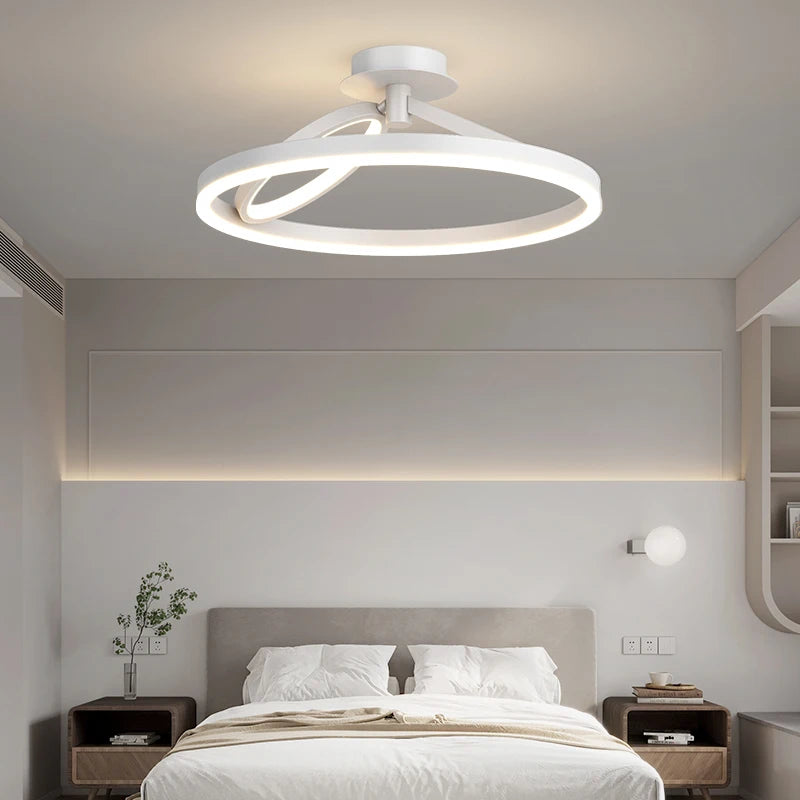 lustre led moderne nordique simple style anneau - vue 6 sur 12