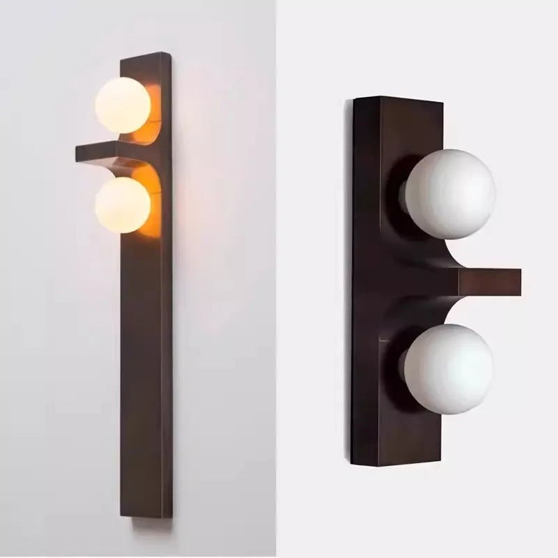 applique murale moderne boule de verre luminaire créatif pour hôtel - vue 4 sur 8