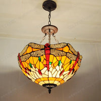 lampe de chevet libellule style européen en verre tiffany