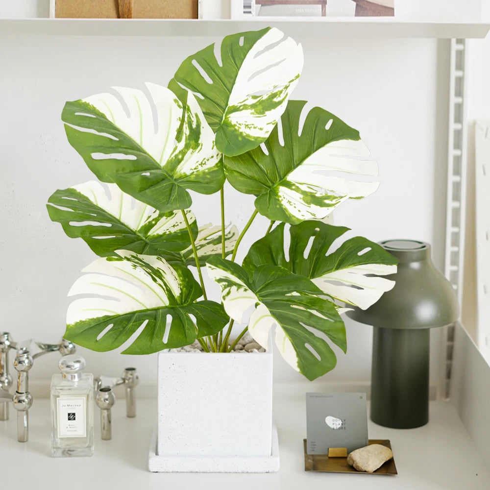 plante tropicale artificielle avec feuilles de bananier pour décoration jardin - vue 2 sur 8