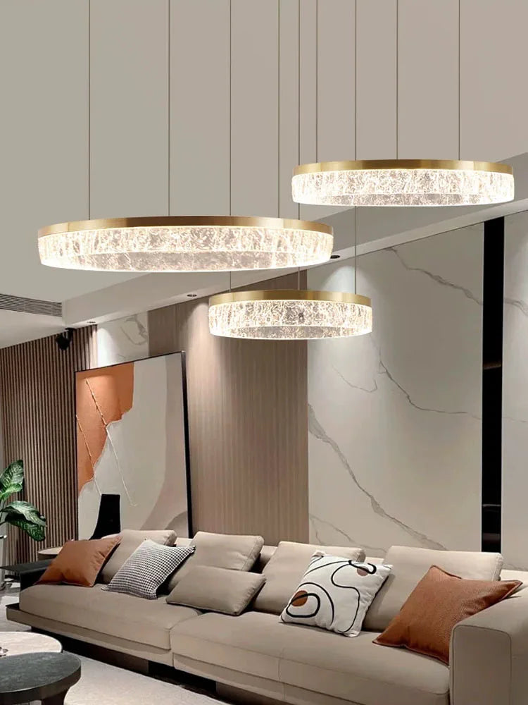 lustre moderne à anneau circulaire pour décoration intérieure - vue 5 sur 11