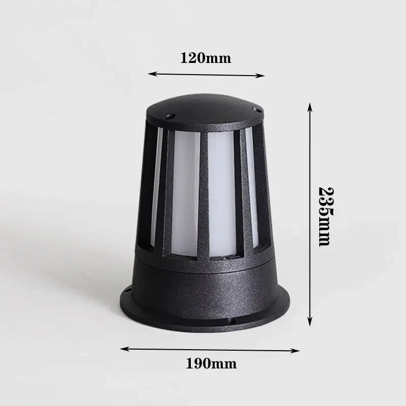 Waterproof column floor lamp for outdoor garden lighting