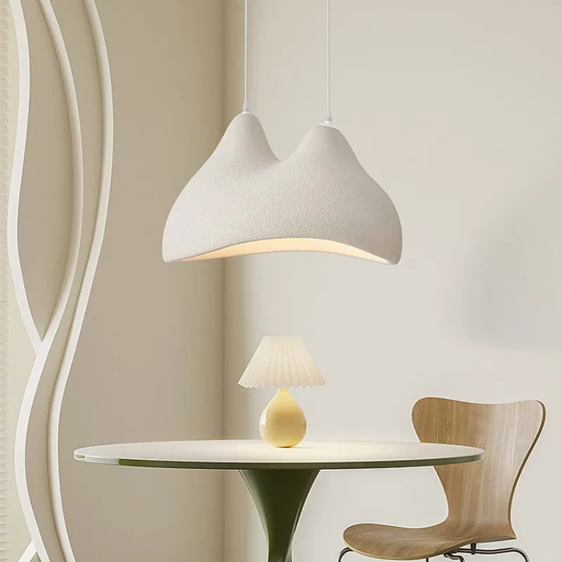suspension Nordique Wabi Sabi E27 lumières Restaurant style crème chambre décoration de la maison LED - vue 4 sur 10