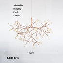 lustre LED créatif en acier inoxydable et acrylique pour décoration intérieure