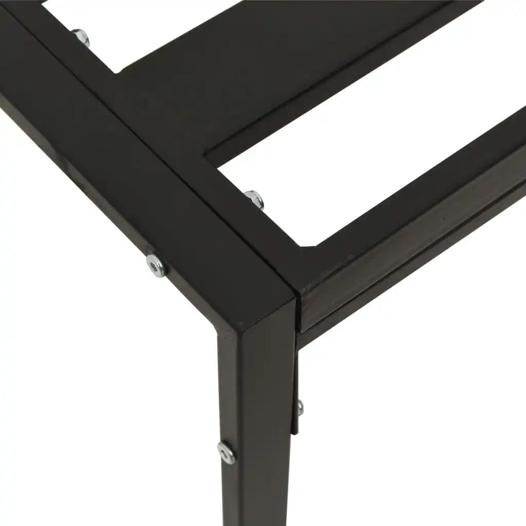 Black Garden Coffee Table 60x60x35 cm Steel, Good Quality Outdoor Products for patio, pool, terrace, garden, modern sofa - vue 4 sur 5