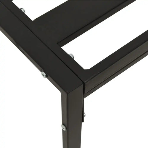 Black Garden Coffee Table 60x60x35 cm Steel, Good Quality Outdoor Products for patio, pool, terrace, garden, modern sofa - vue 5 sur 5