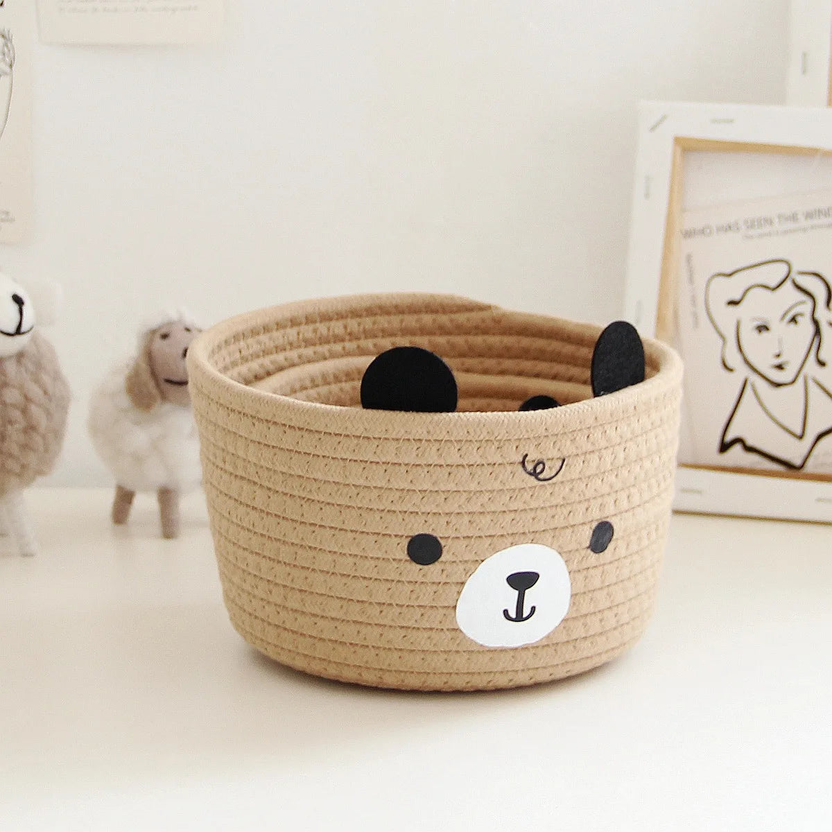 paniers de rangement en rotin tissé pour organiser votre maison - vue 3 sur 13