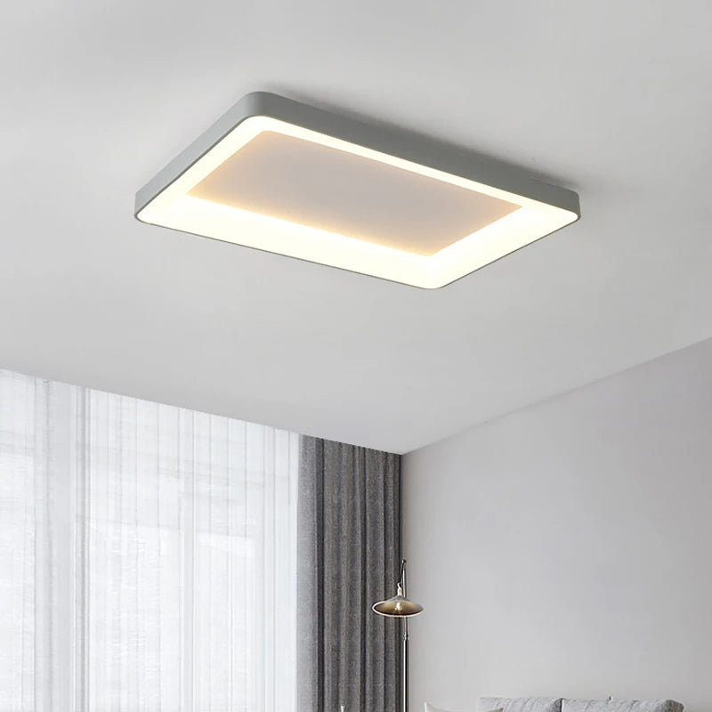 plafonnier led simple rectangulaire pour intérieur moderne - vue 4 sur 10
