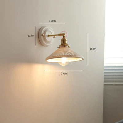 Applique LED nordique japonaise cuivre blanc