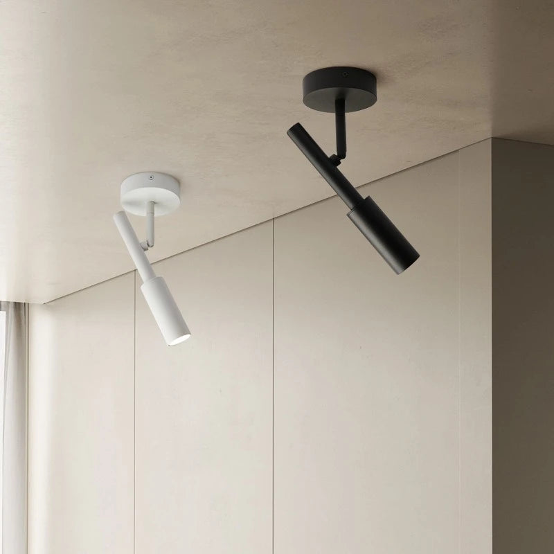 Minimalist nordic rotatable LED aluminium wall light - vue 3 sur 9