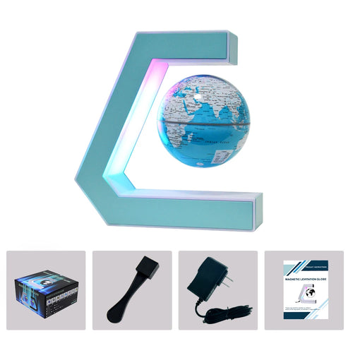Magnetic Levitating Globe Frame with LED Light Cool Tech Decor Birthday Christmas Gift for Men Boys Boyfriend,Office Desk Gadget - vue 5 sur 7