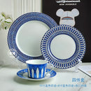 Assiette style européen motif sceau élégant pour thé