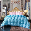 3D Bread White Goose Down Filler Comforter King Queen Size Duvet Insert, 100% Cotton Cover, All Seasons Quilt Thicken Blanket
