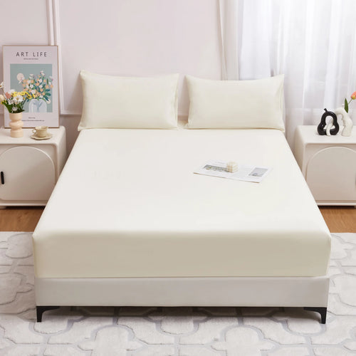 Safe Waterproof Mattress Protector, Soft Comfortable Breathable Solid Color Bedding Mattress Cover Fitted, Machine Washable - vue 15 sur 14