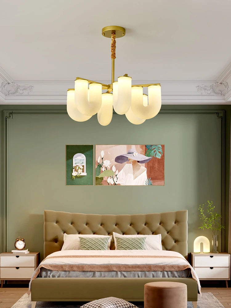 suspension led design nordique moderne en fer pour intérieur - vue 2 sur 10