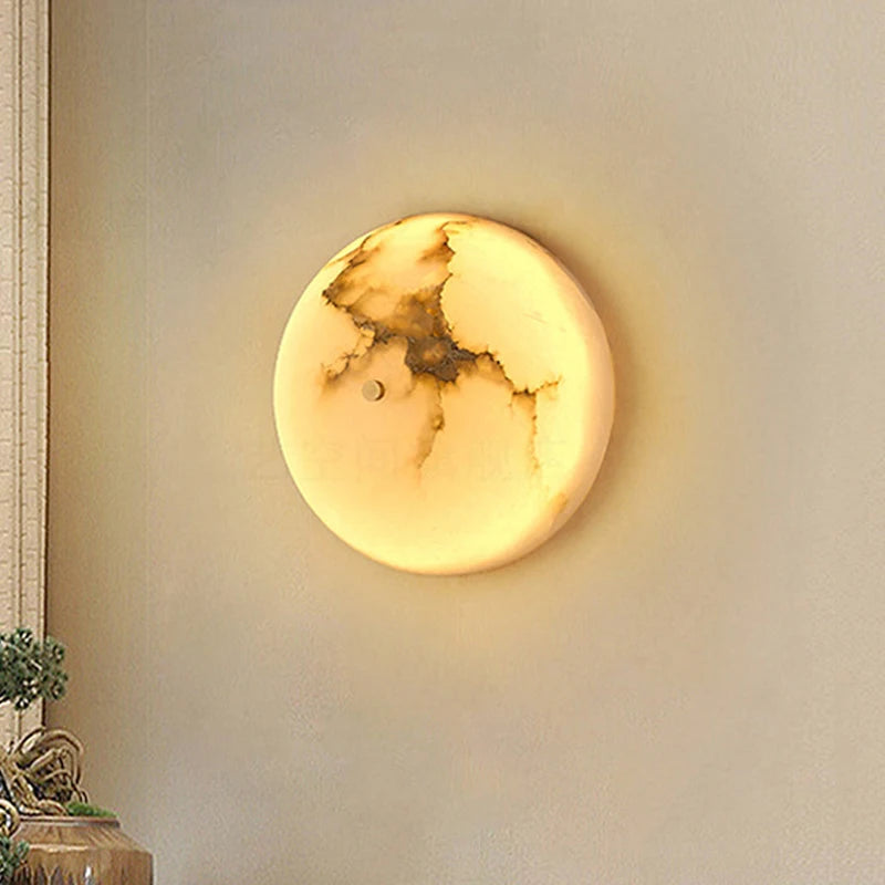 applique murale led hémisphère marbre pour hôtel de luxe - vue 2 sur 7