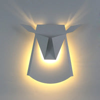 Nordic minimal wooden LED wall light peacock design