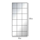 French retro decorative full-length mirror, square lattice false window to increase the sense of space, wall-mounted household m