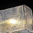 applique murale carrée en verre motif d'eau luminaire moderne décoration intérieure