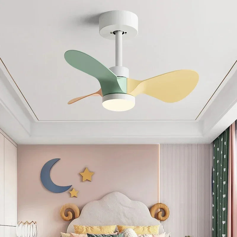 24Inch Mini Ceiling Fan Modern Simplicity Coffee Shop Creative Kid Fan Lights Aisle Balcony Children's Room Fan Lights 110V 220V - vue 2 sur 13