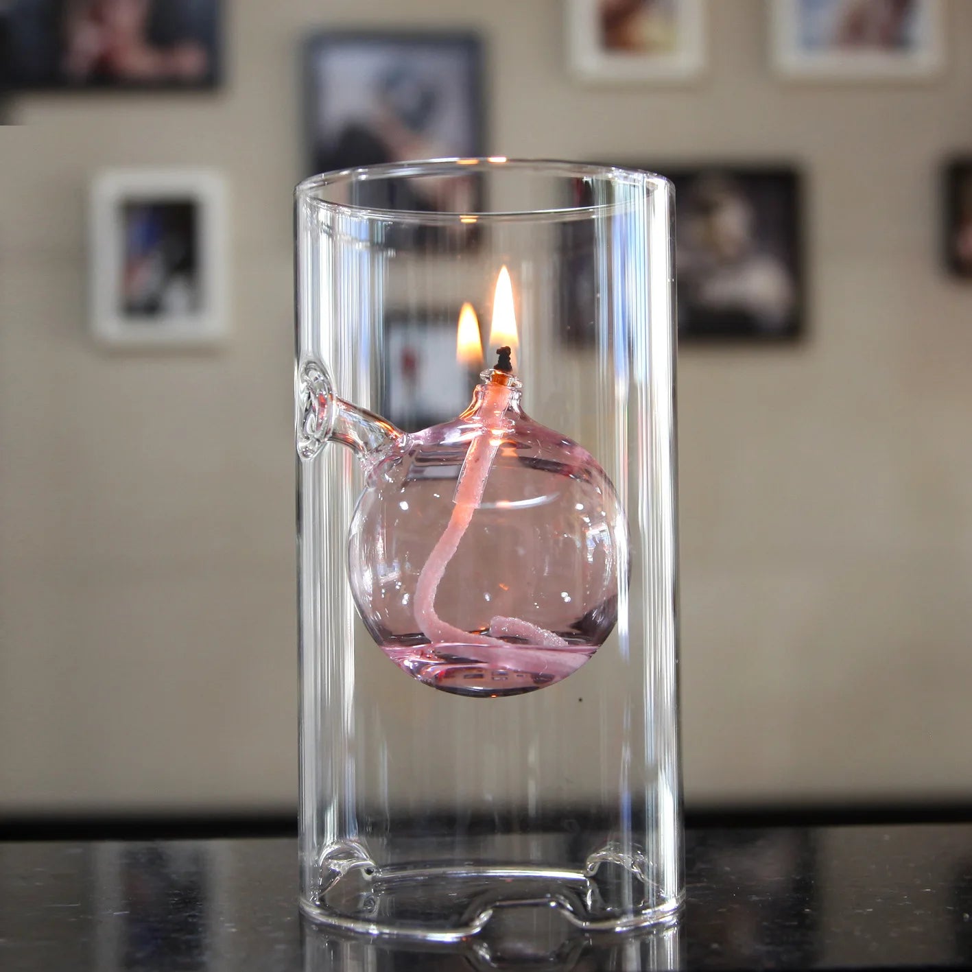 transparent glass oil lamp vintage decoration for interior