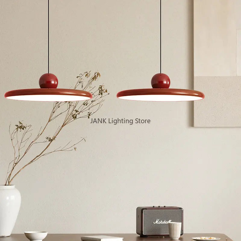 Rétro médiéval Bauhaus soucoupe volante suspension Restaurant salon étude lustre créatif LED lampe de décoration intérieure - vue 3 sur 15