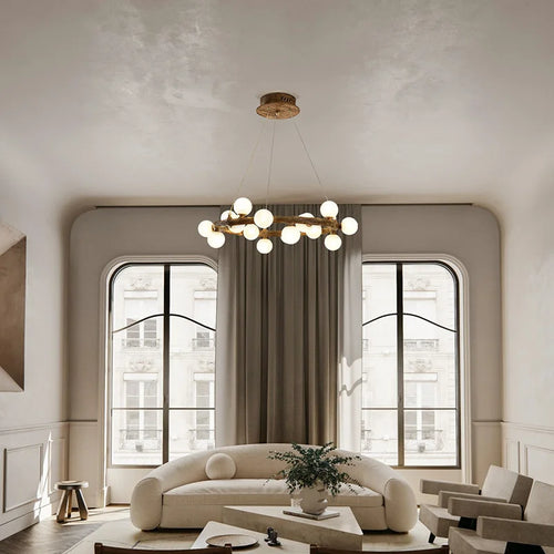 lustre de style wabi-sabi en bois artificiel pour intérieur