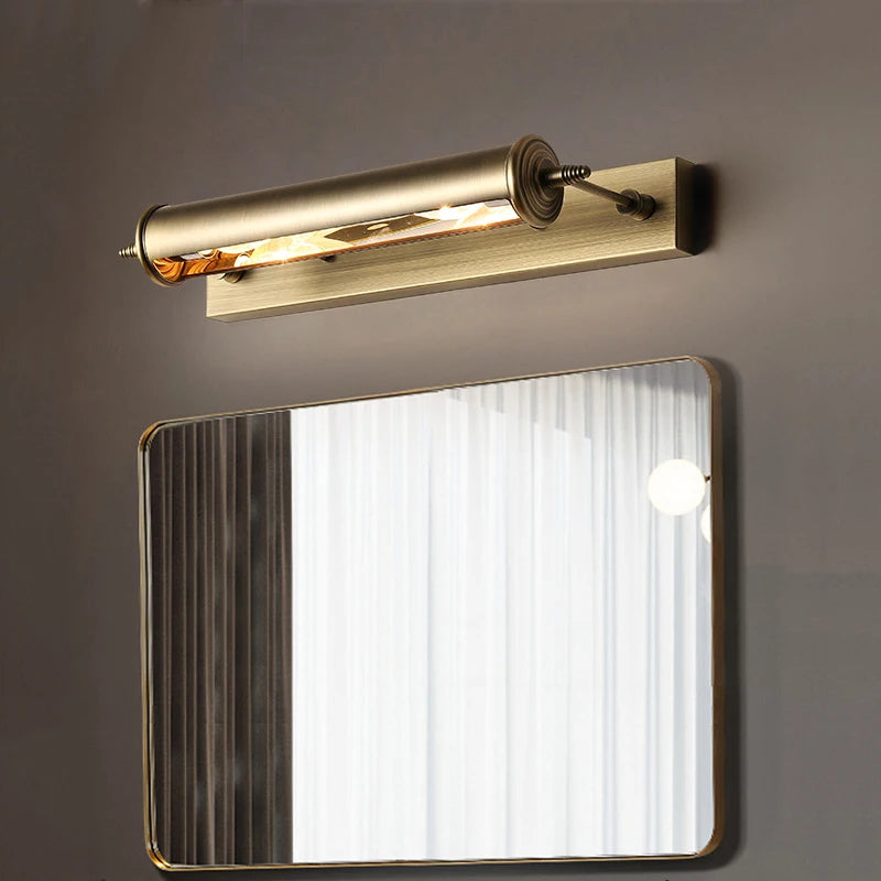 Applique murale vintage en bronze avec ampoule remplaçable style européen